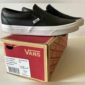 Vans Black Perforated Slip-On Sneakers